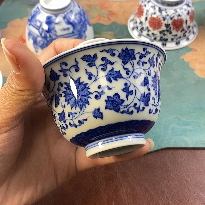 杯老****ᵂ现代景德镇全手工全手绘茶具167888