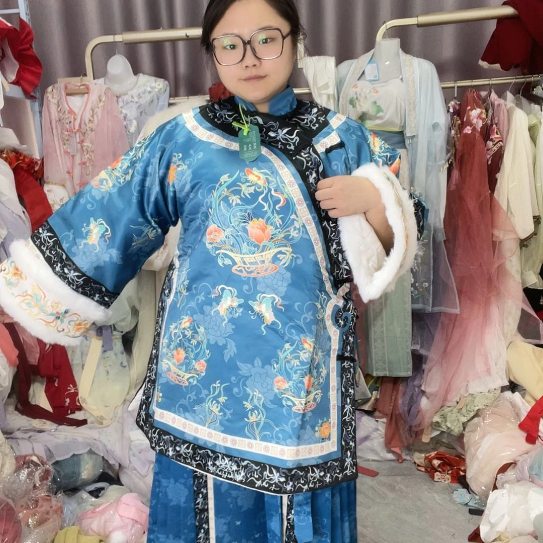 蓝色清汉女加厚款