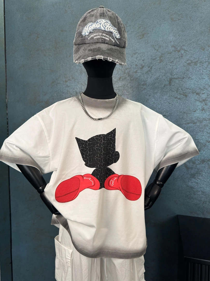 ZZY男宝中大童夏款潮酷风短袖T恤6-15岁宽松印花短袖T恤25810