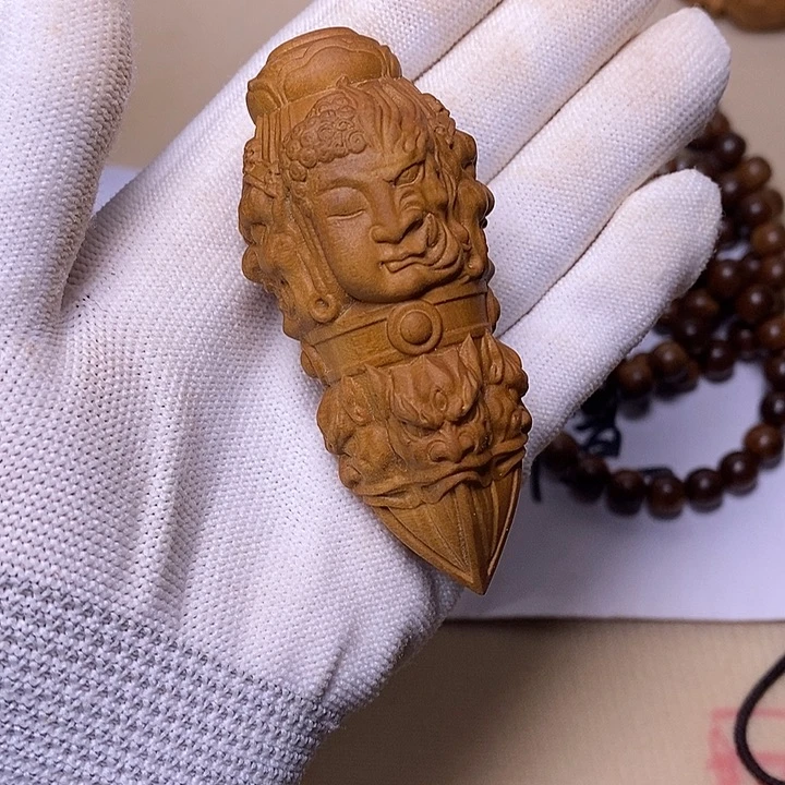 檀香木手串/手链老山檀香雕刻大杵杵把件