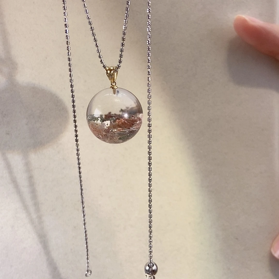 颈饰18K金镶嵌水晶