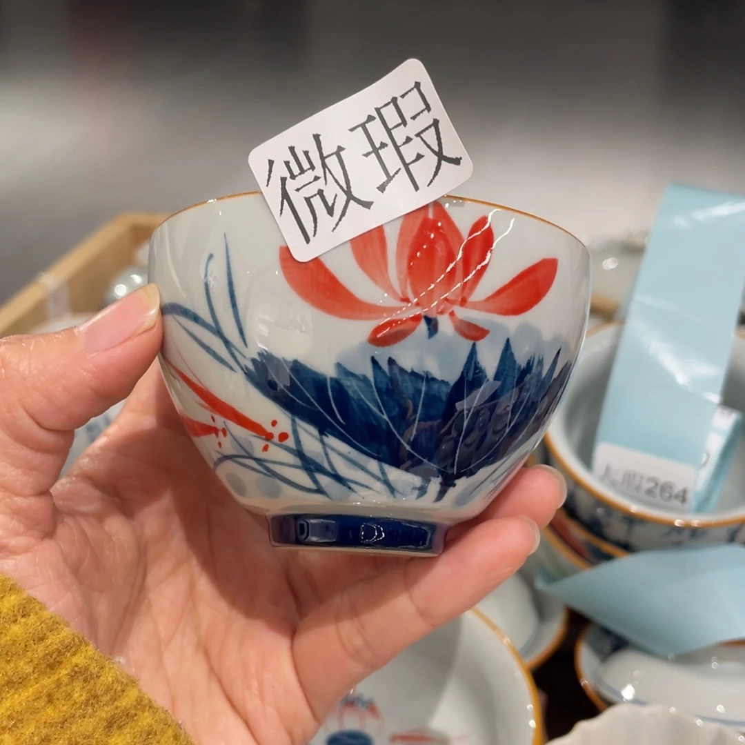 有瑕釉下彩纯手绘