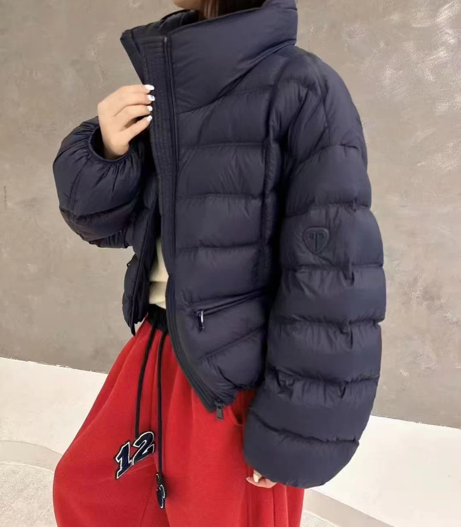 10090立领短款羽绒服外套女2025冬季新款保暖简约百搭白鹅绒保暖