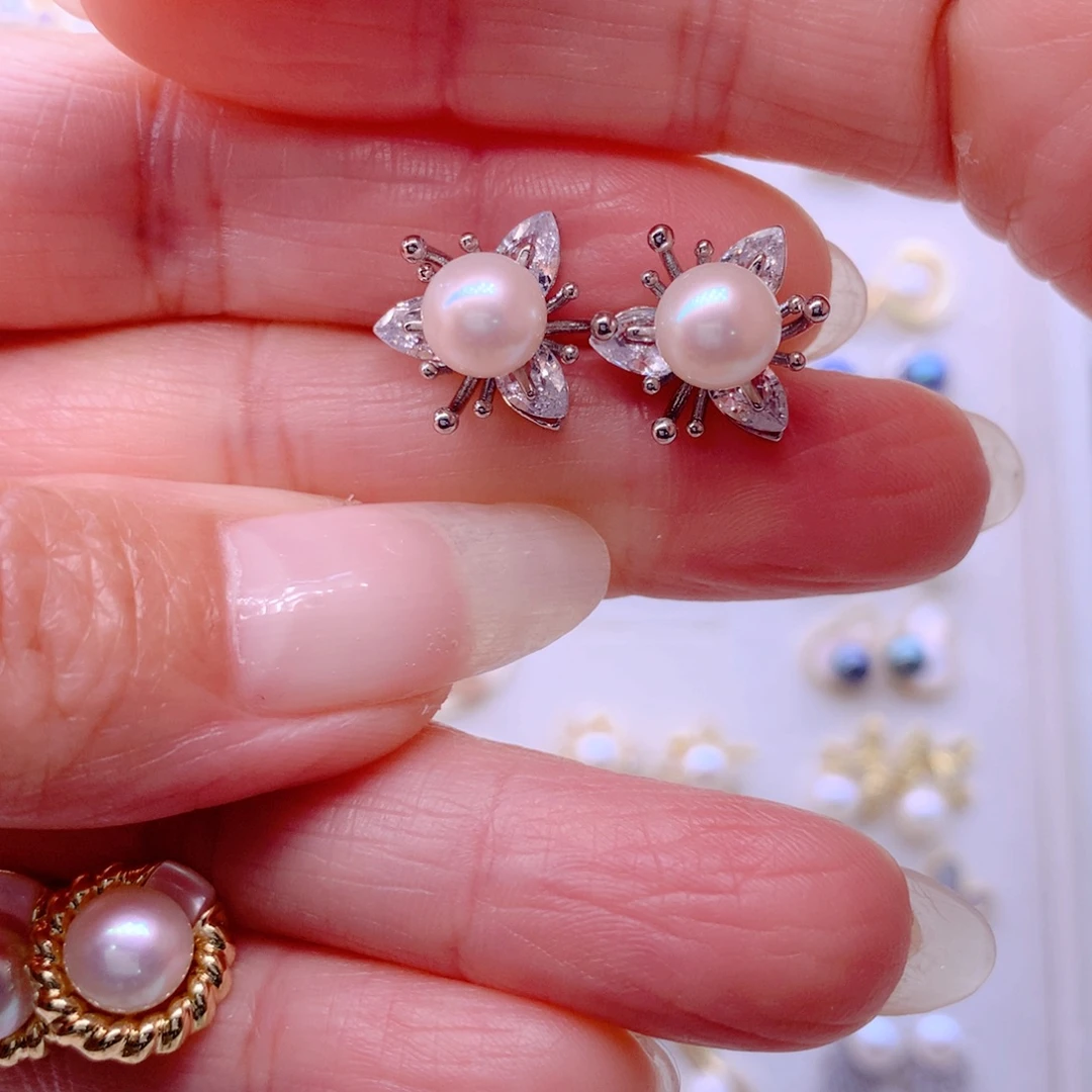 耳饰淡水珍珠合金