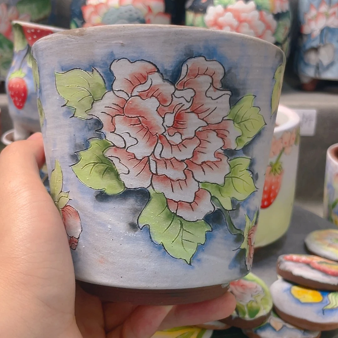 【闪购商品】瓷片海*马克杯花卉花盆