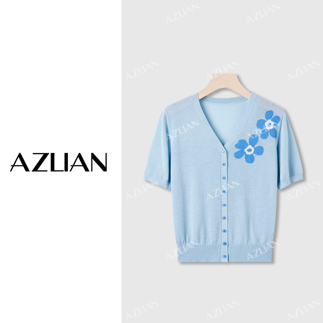 花苞针织短袖开杉设计款小开衫上衣女  PX-1972