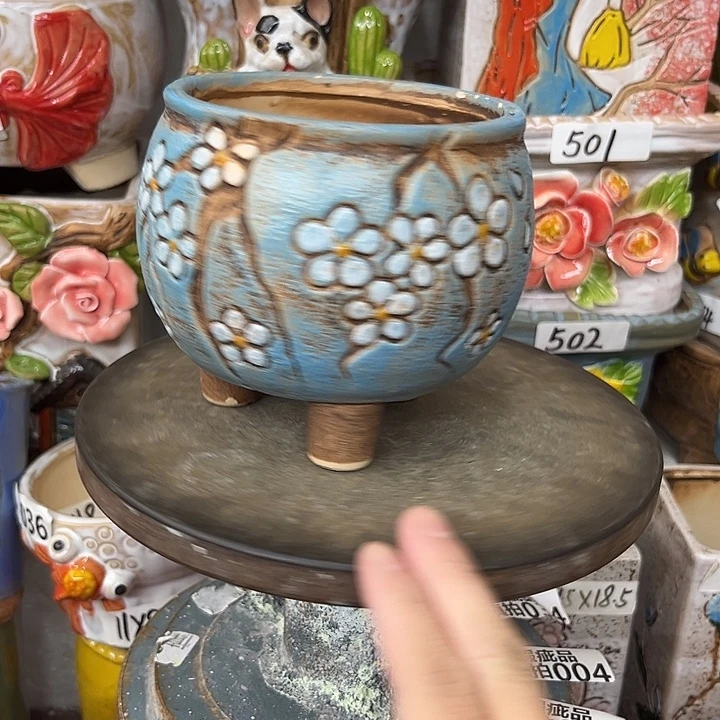 粗陶材质多肉花盆