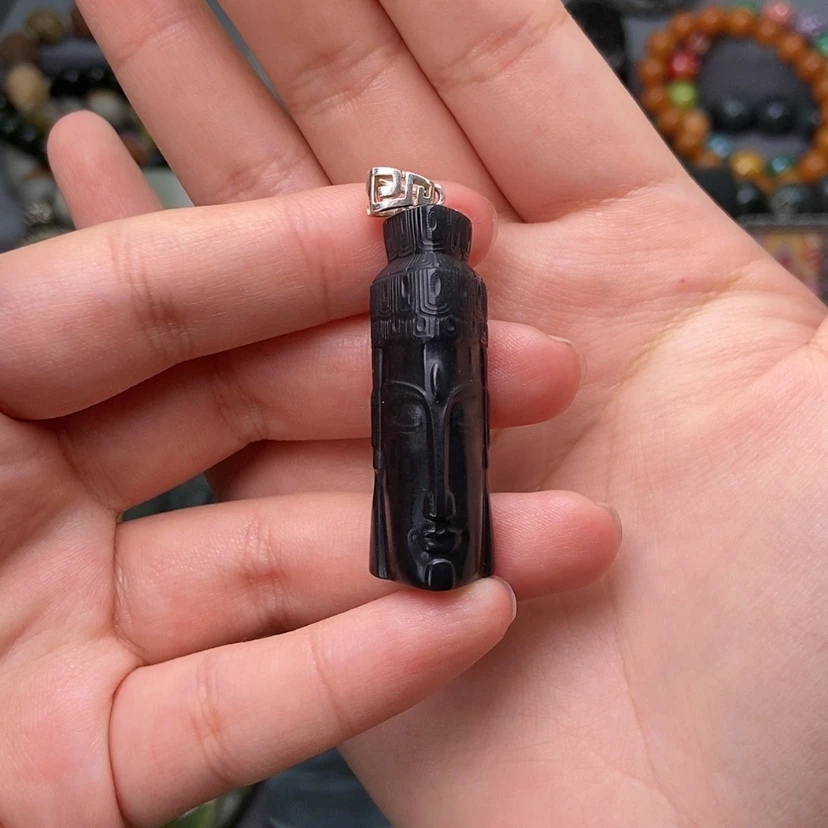 【闪购商品】和田玉颈饰银S925镶嵌日**辉