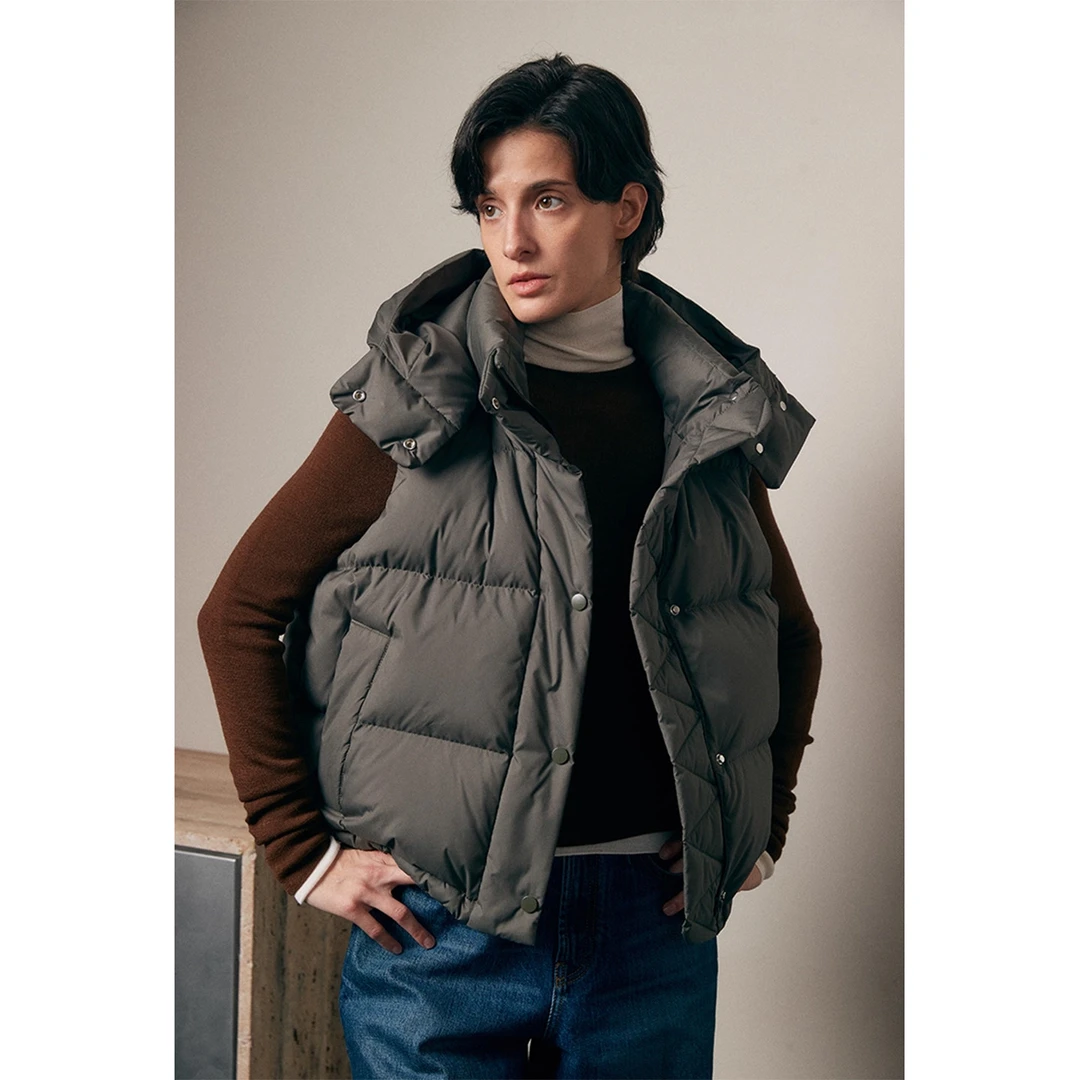 Ayuko | 奢暖升級 意大利L*monta95白鹅绒m*iu同源面料羽绒服1595