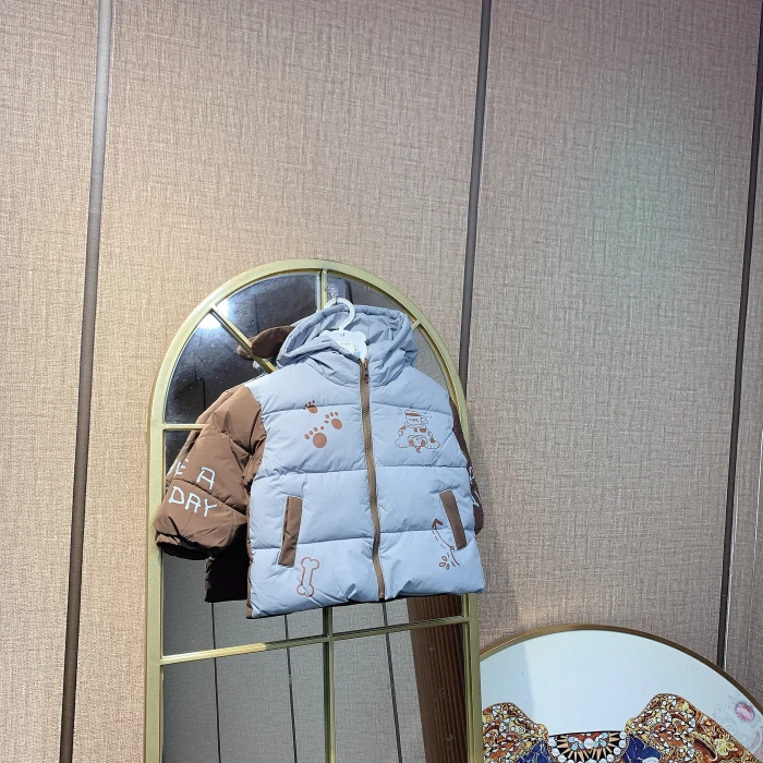 R3224   宝宝拼接色上衣厚外套  夹棉