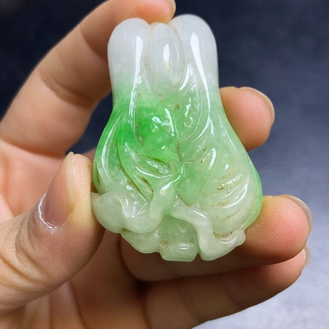 白玉菩提吊坠精品玉