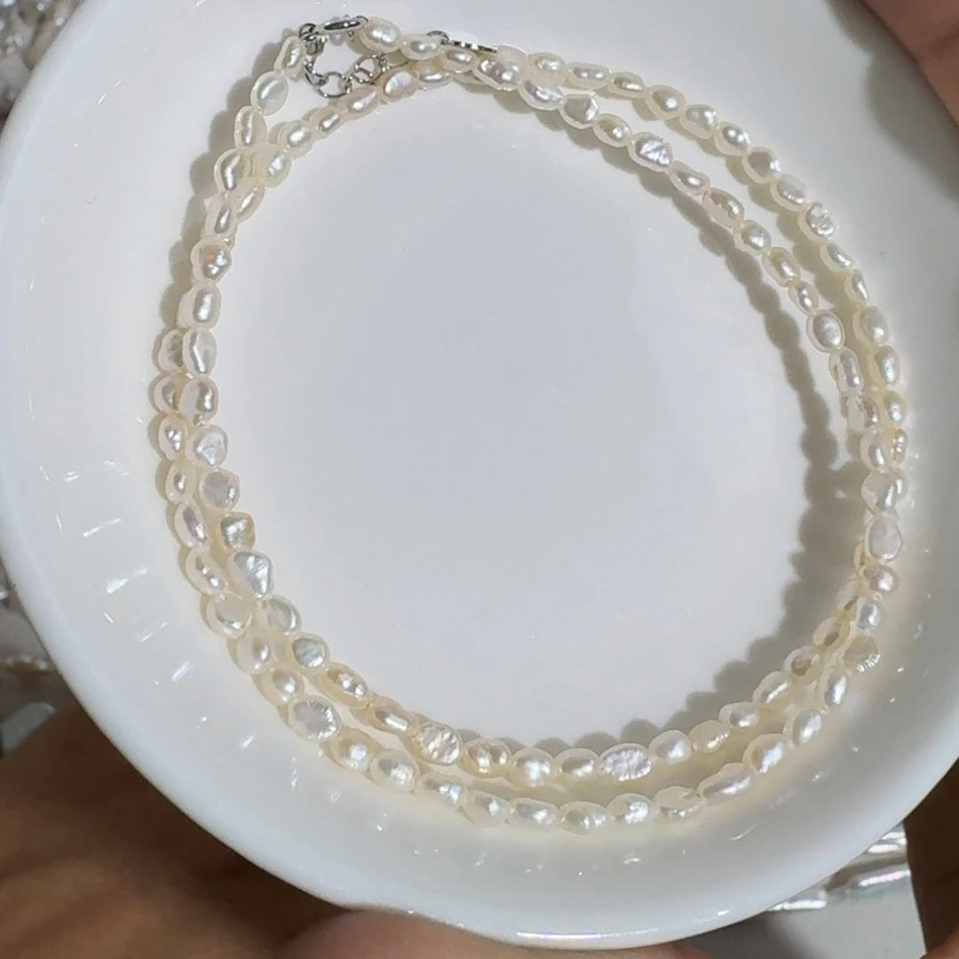 颈饰淡水珍珠银S925镶嵌