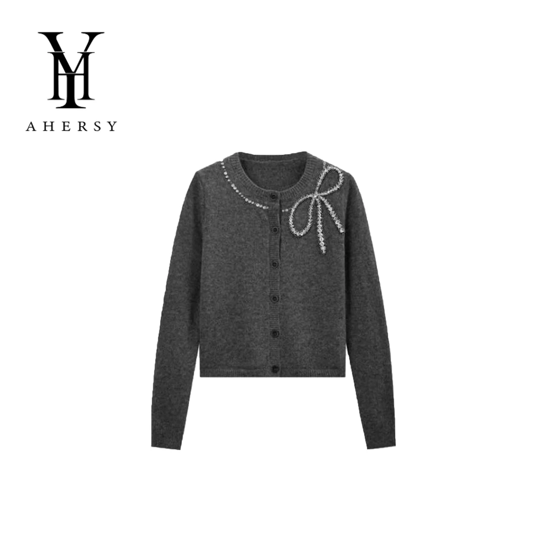 AHERY-软糯C39长袖针织衫开衫女毛衣早秋新款气质百搭上衣B234