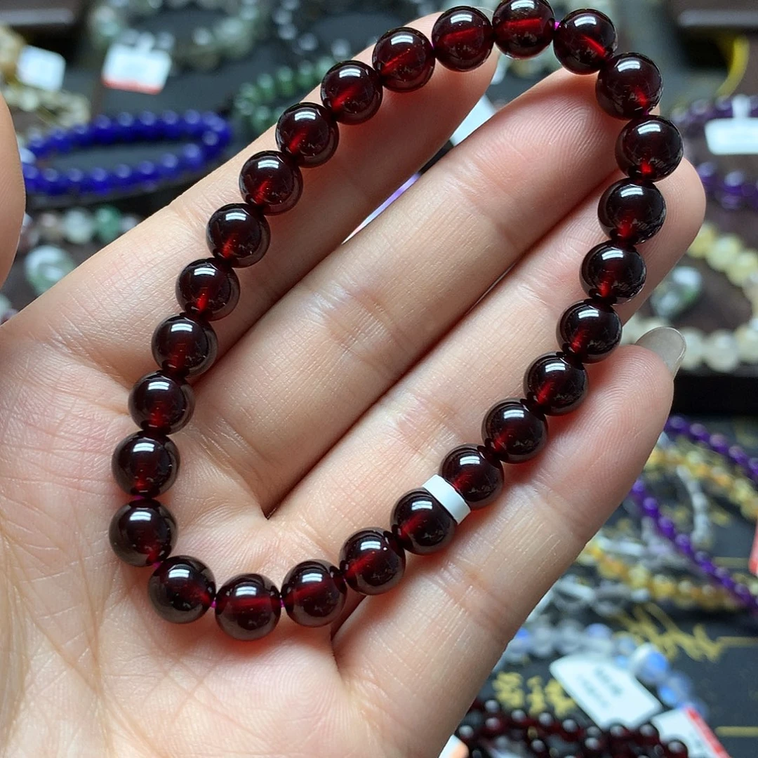石榴石手链未镶嵌手链
