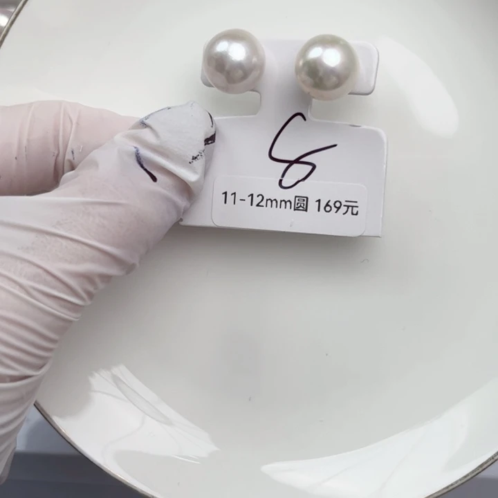 淡水珍珠耳饰银S925镶嵌