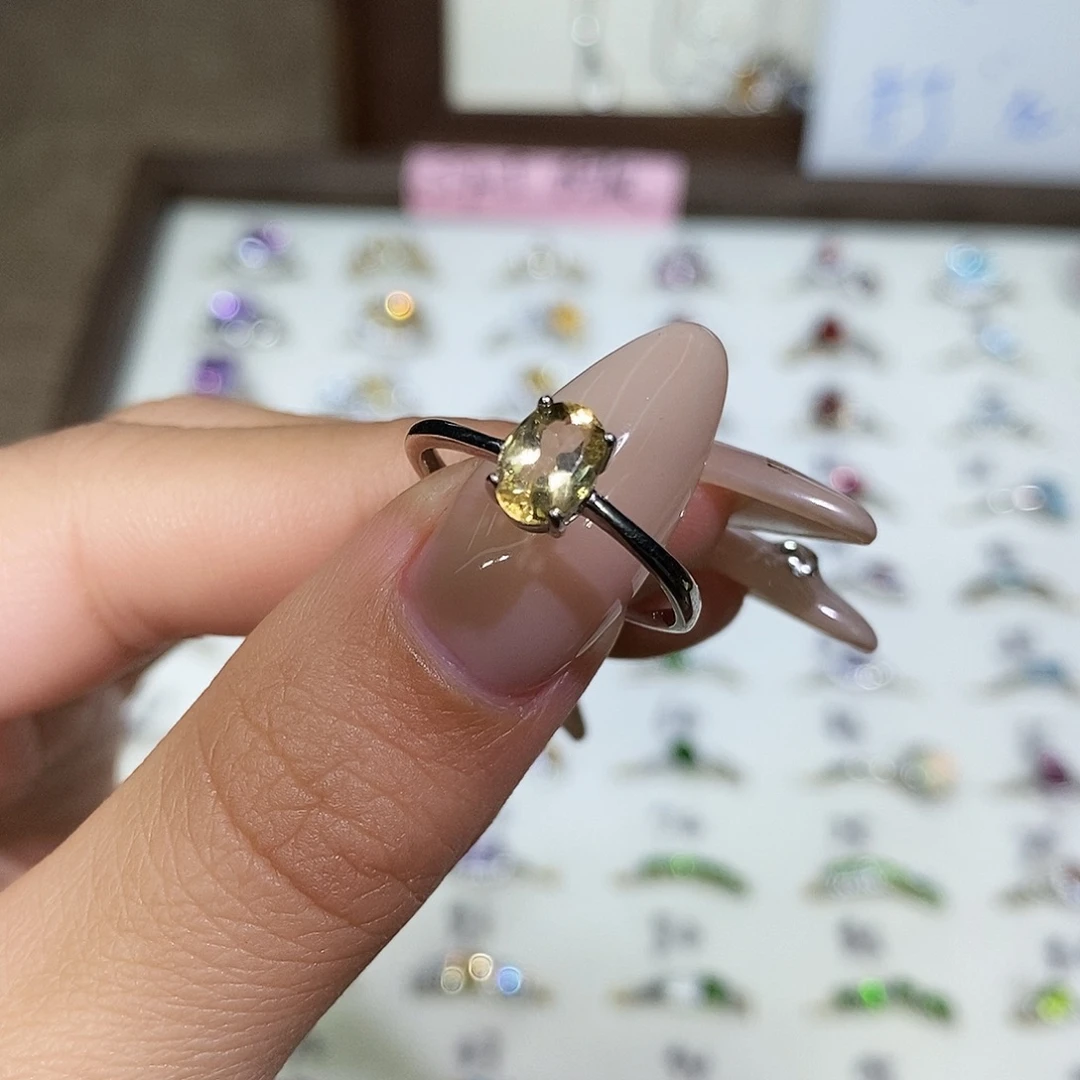 富***～银S925镶嵌水晶戒指