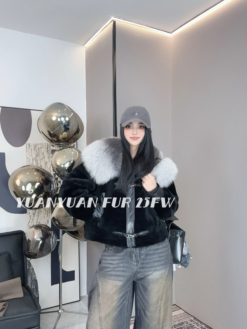 【媛媛推荐】XIASIQING｜25FW 2565 新款时尚皮毛一体狐狸毛外套