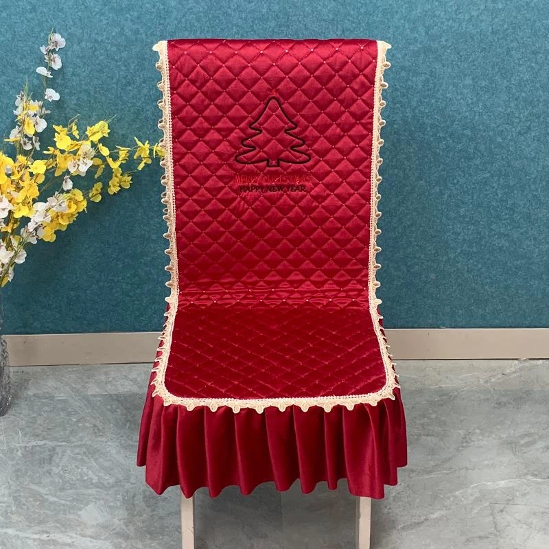 餐桌椅子套罩坐垫子靠背垫结婚餐椅套椅垫套装凳子套餐厅红色家用