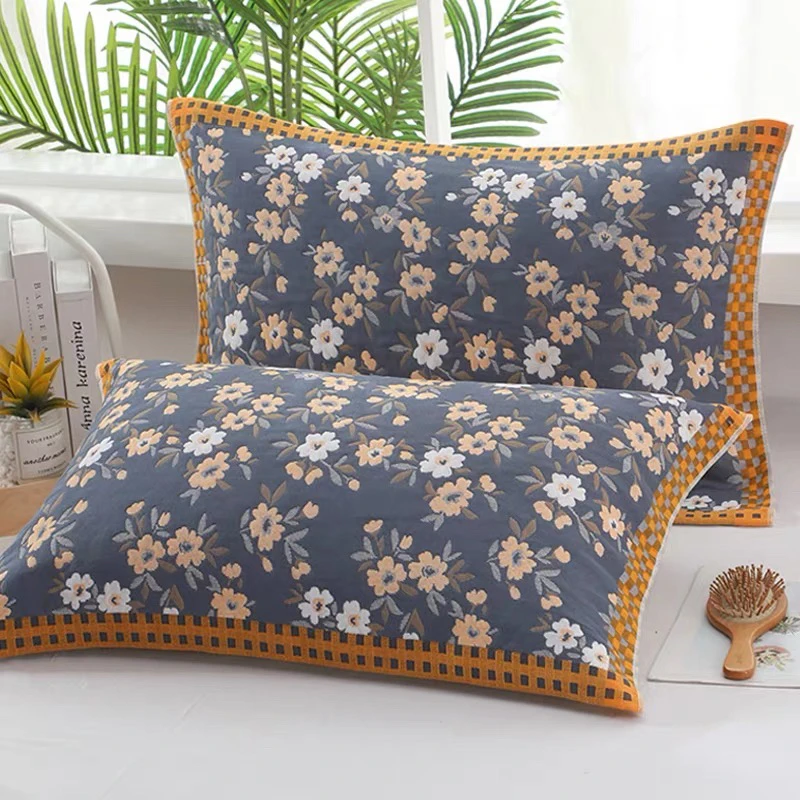 四季不起球透气提花蕾丝纱布枕巾合格品优等品复古风