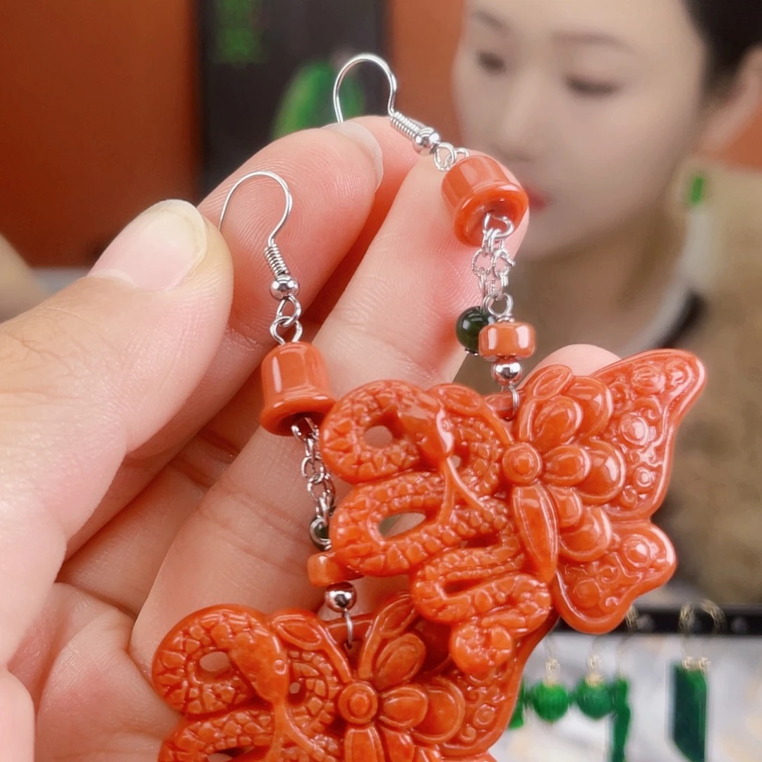 翡翠未镶嵌耳饰饰品