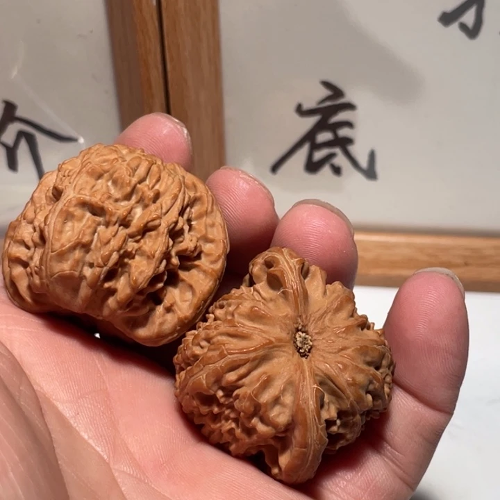白***墨把件文玩核桃核桃