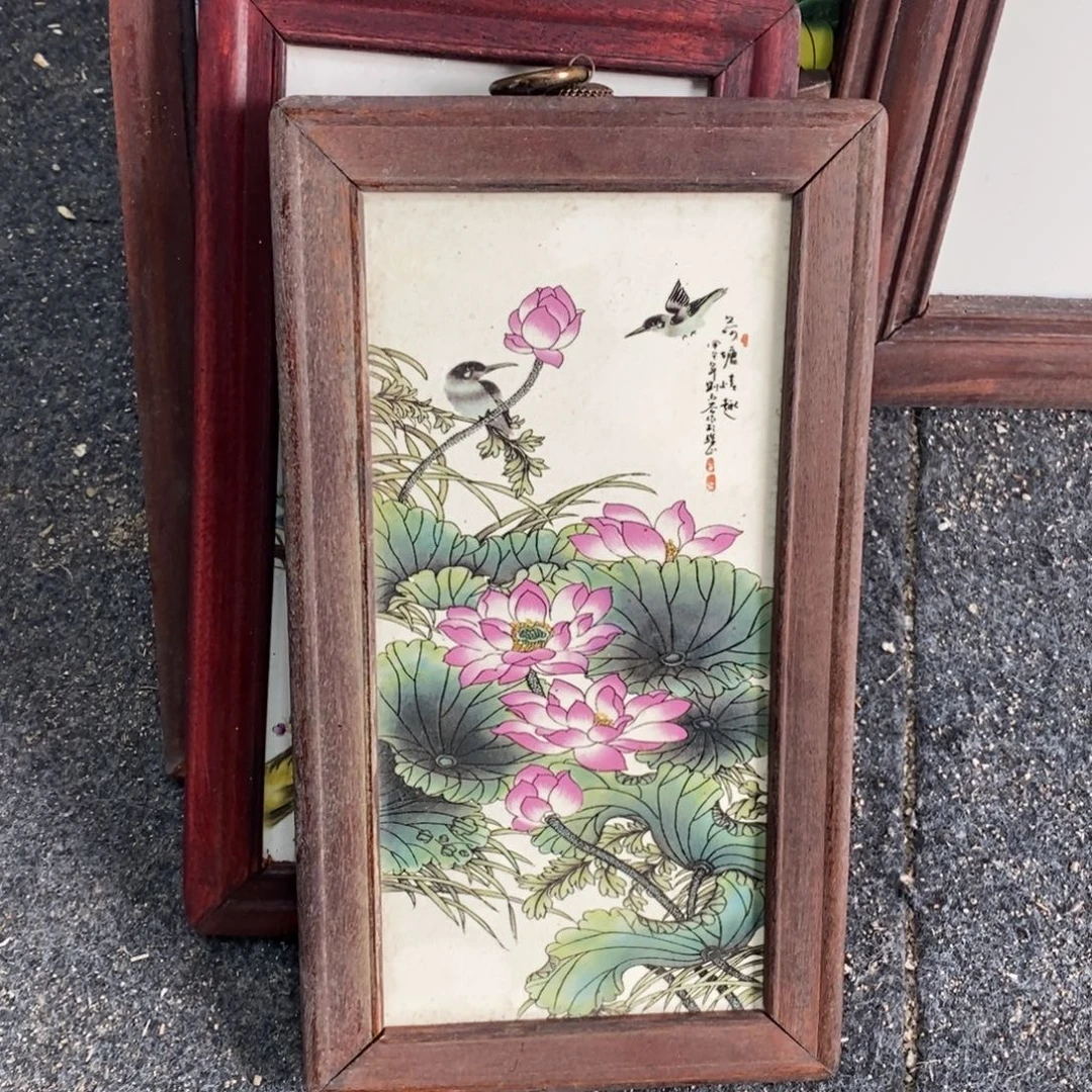 瓷28*16*1景德镇瓷板画柴窑烧制