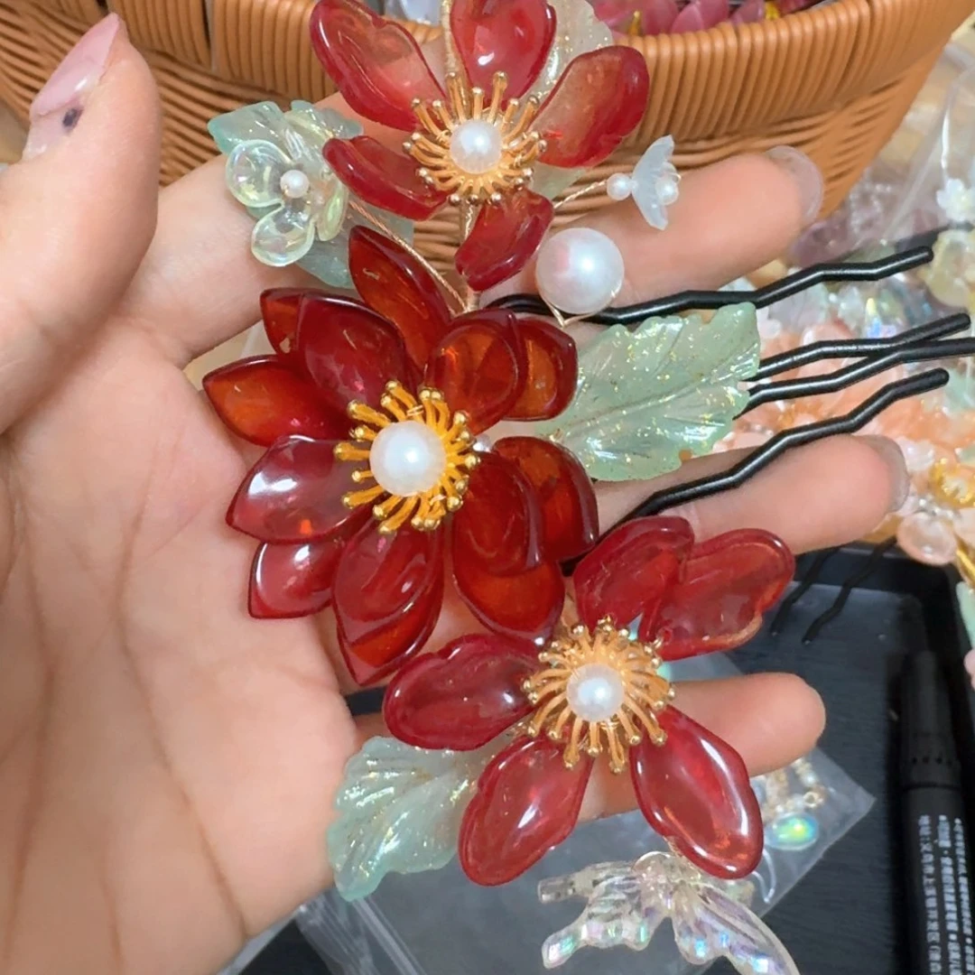 铁合金仿水晶古风琉璃发簪闪购