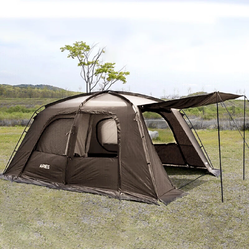 韩国polaris北极星白羊座帐篷户外露营过夜帐篷家庭式一室一厅帐