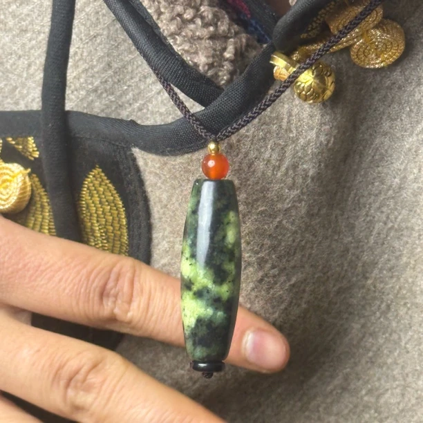 非金属棉绳项链 藏玉项链西藏雅鲁藏布江藏玉项链