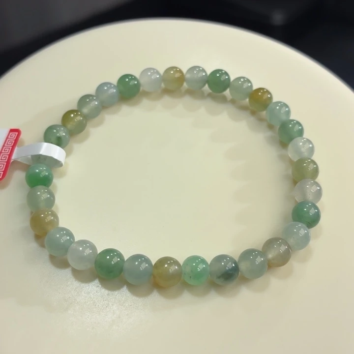 翡翠未镶嵌手链冰胶多宝卡6