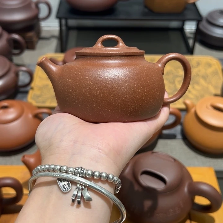 茶壶紫砂宜兴紫砂壶红降坡