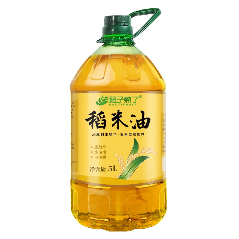 稻子熟了稻米油米糠油 高烟点烹饪食用油5L桶装