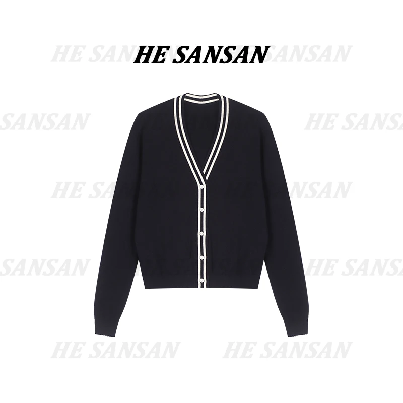 【SANSAN】气质休闲小香极简时尚百搭黑色轻奢外套DY-90165