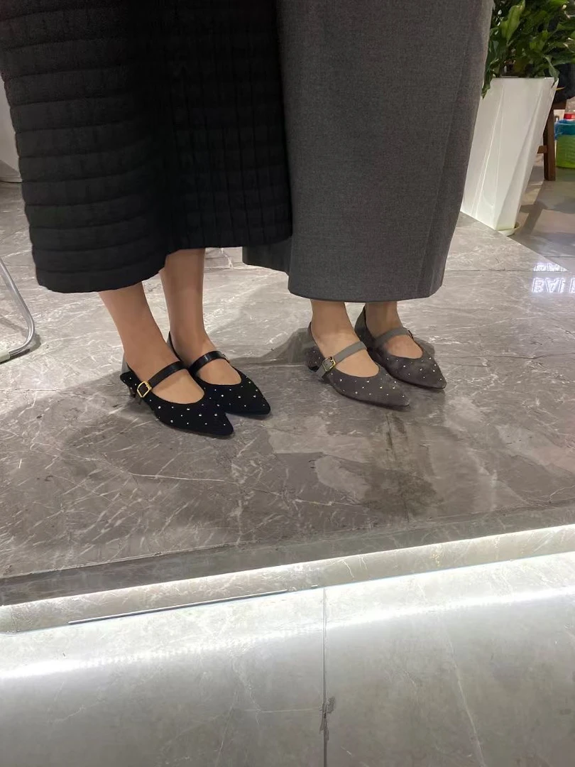 【欧货】2025春夏珍胶粘坡跟鞋气质高跟平底中跟耐磨跟鞋女士