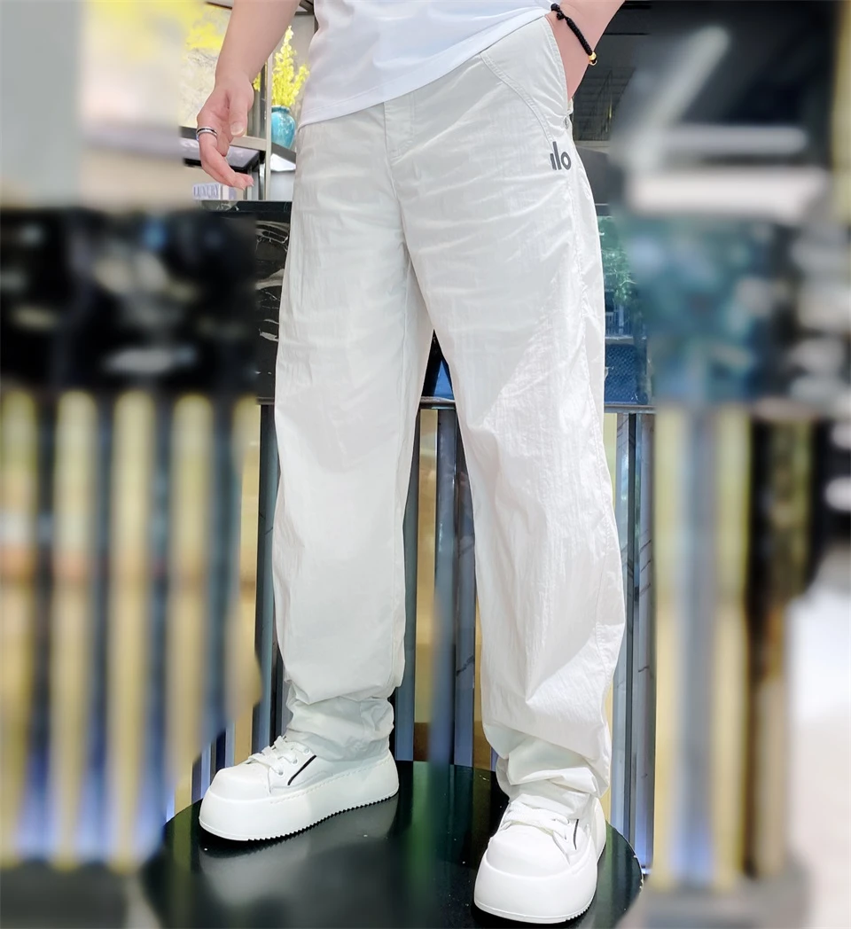 男士夏款高品质潮流宽松直筒休闲裤运动时尚针织百搭薄款弹力裤