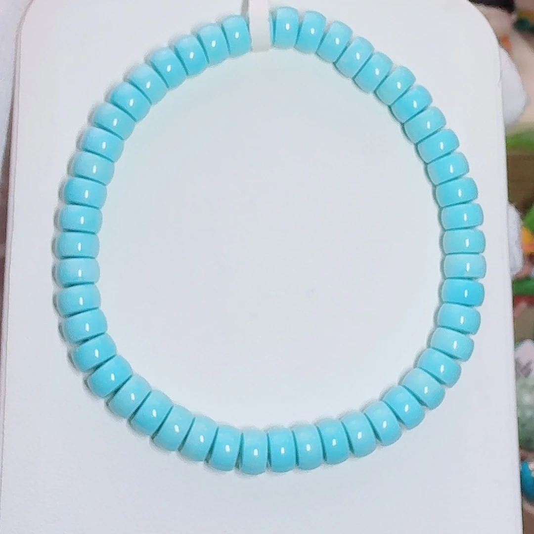 绿松石未镶嵌珠宝奇石精品直切手串