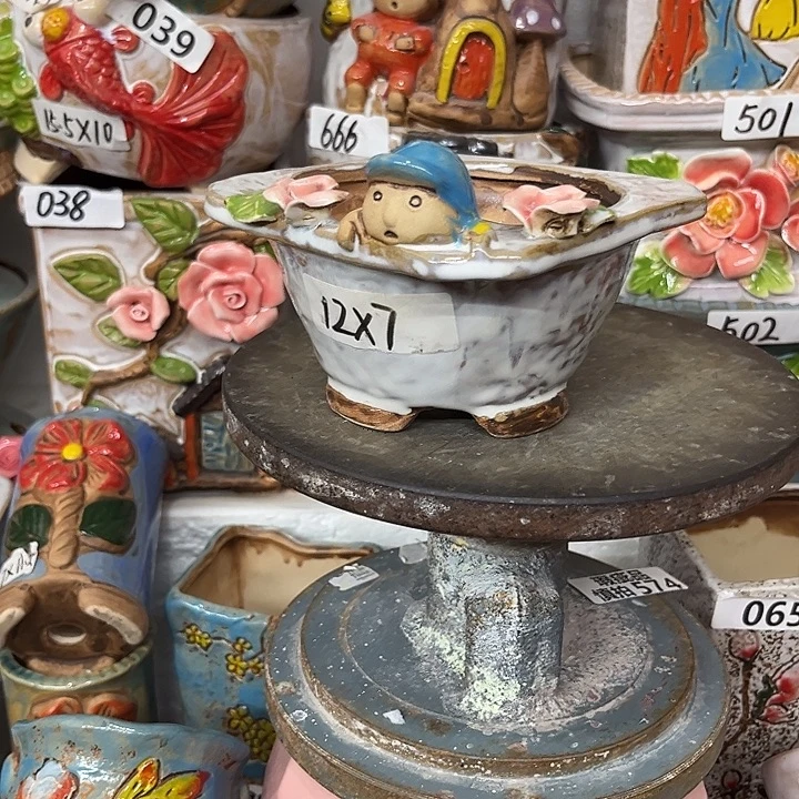 粗陶材质多肉花盆