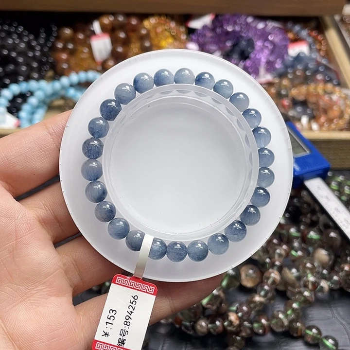 水晶手链未镶嵌蓝兔毛7.2