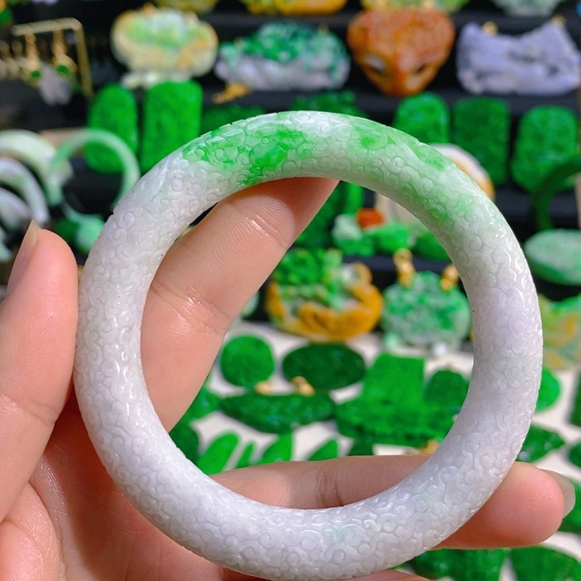 【闪购商品】翡翠手镯未镶嵌阳春白雪