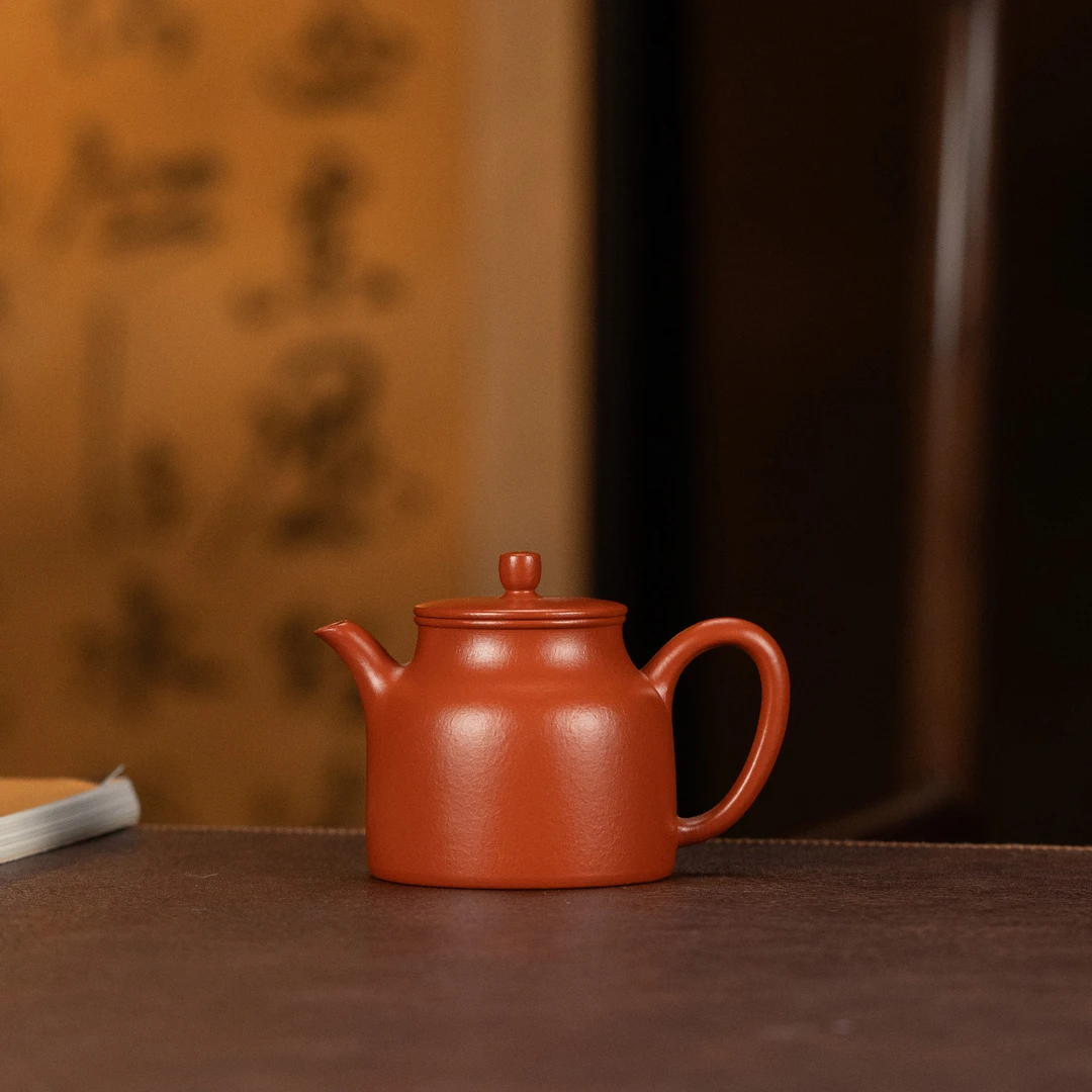 【利贞l汲韵】原矿朱泥约140cc全手工制作茶壶茶具FJS