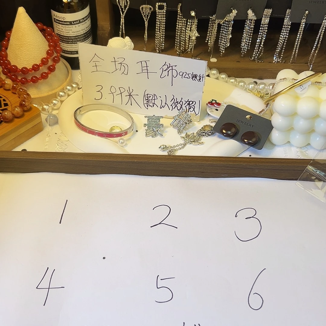 琉璃纯铜合金耳饰耳饰都