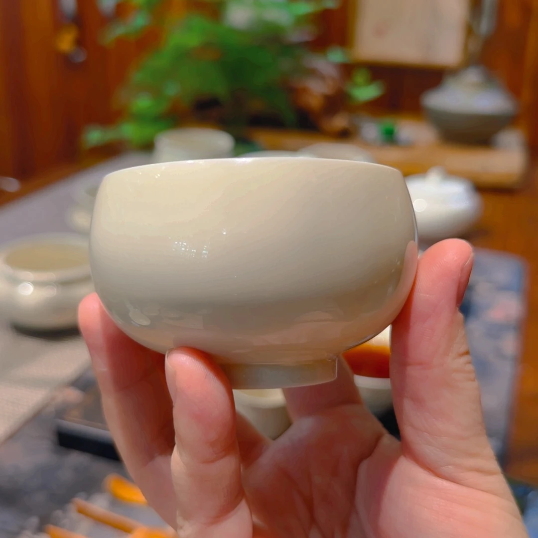 微澜定瓷 素面罗汉盏