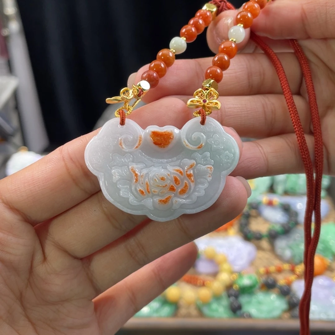 翡翠颈饰未镶嵌代编织