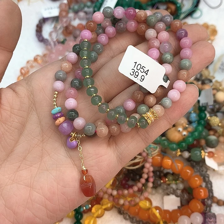 玛瑙/玉髓手串未镶嵌卡6三圈