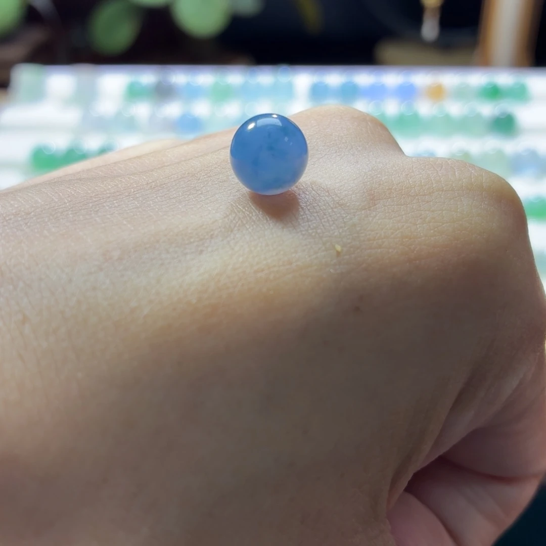 定制翡翠未镶嵌卡8.9浓紫高货捡漏