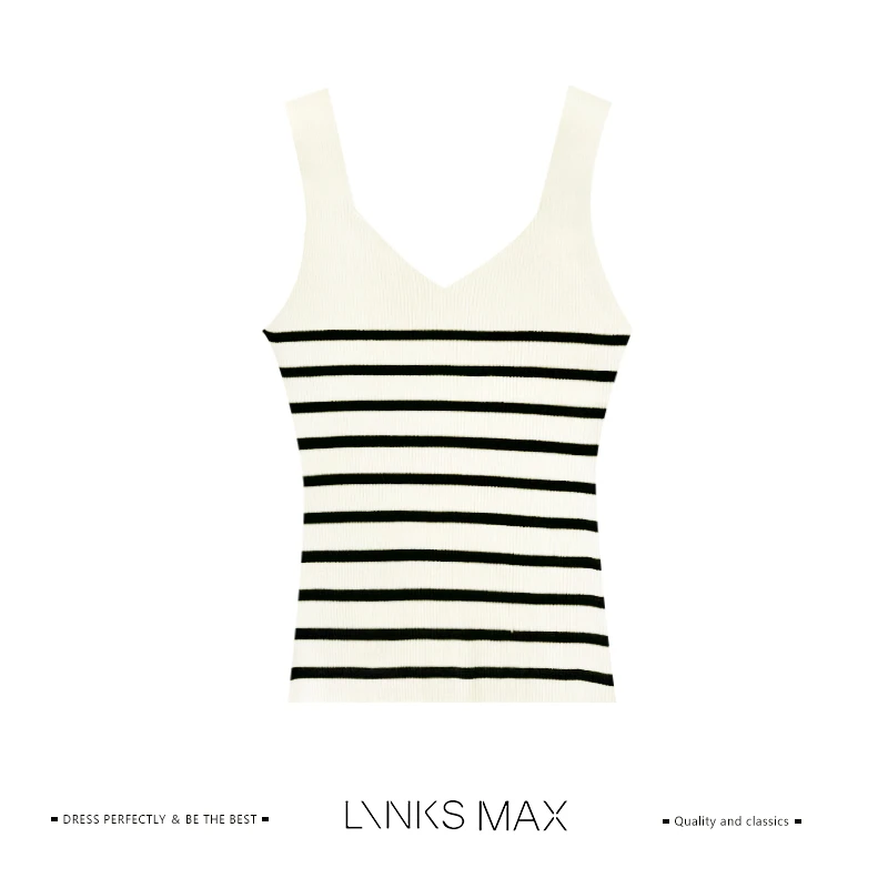 Links Max【闪闪专属】V领方领两面穿百搭针织背心毛衣 229010072