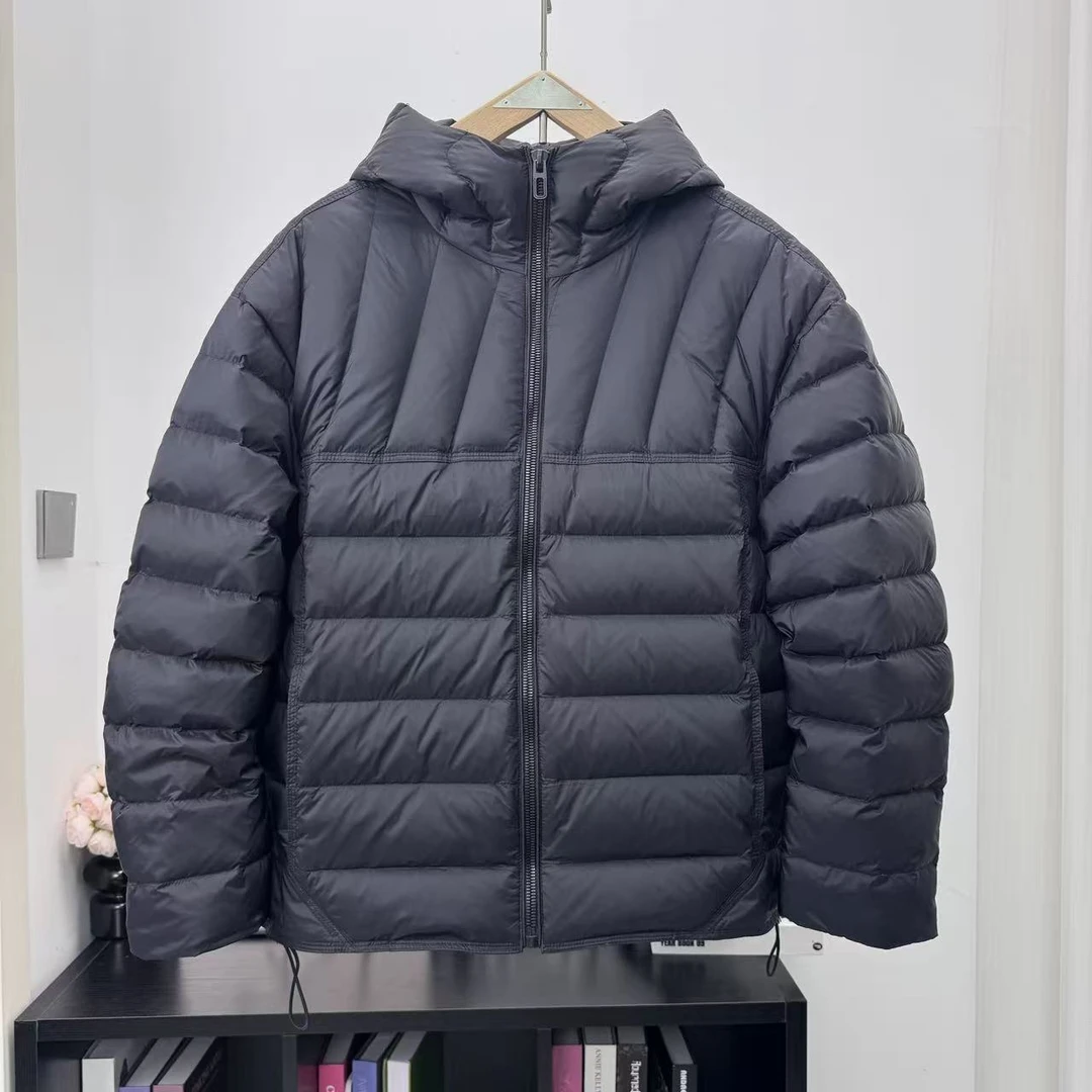 2025冬季男士排骨羽绒服连帽休闲时尚百搭简约66928V