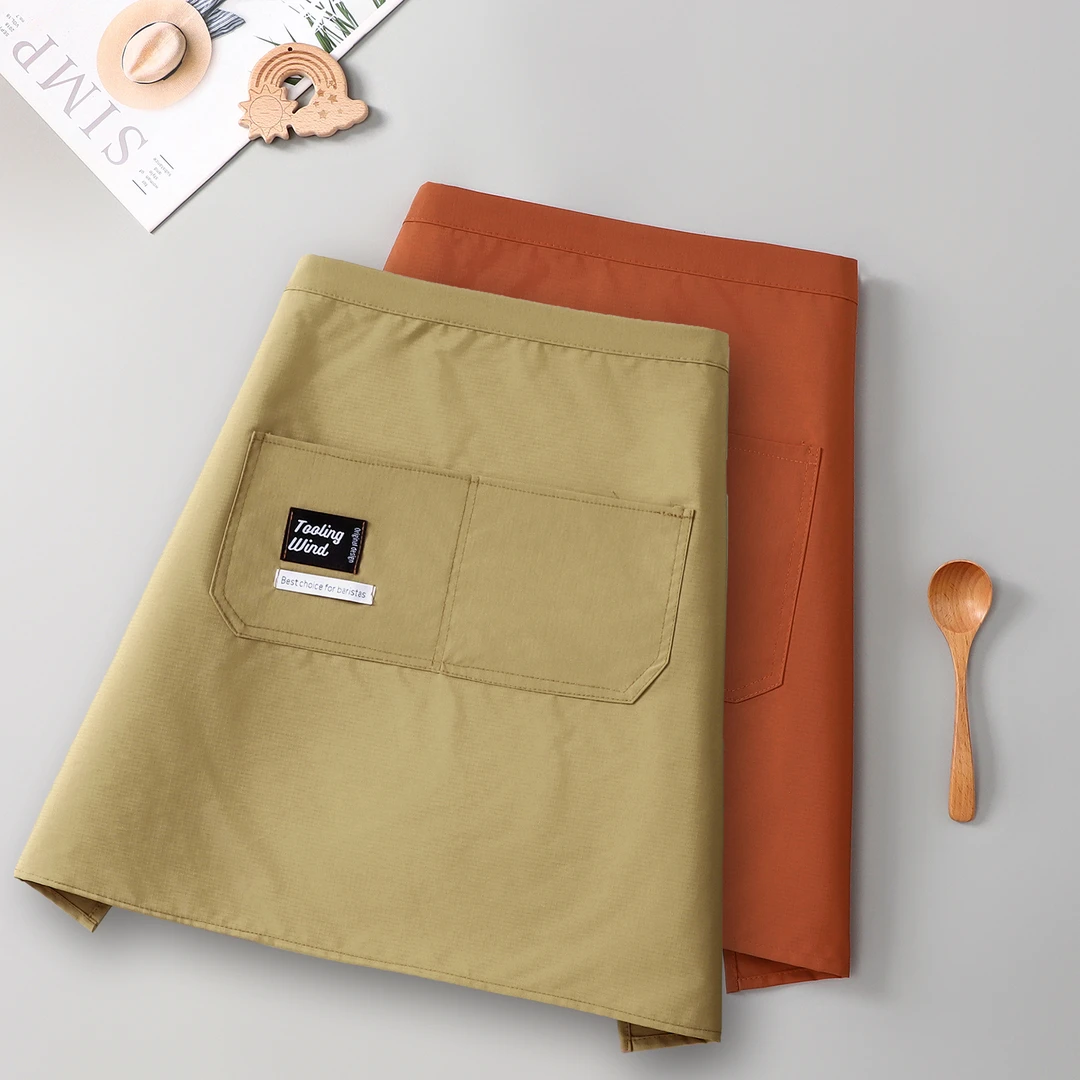 半身围裙餐饮专用炒菜厨房家用托育园工作服定制logo印字防水防油