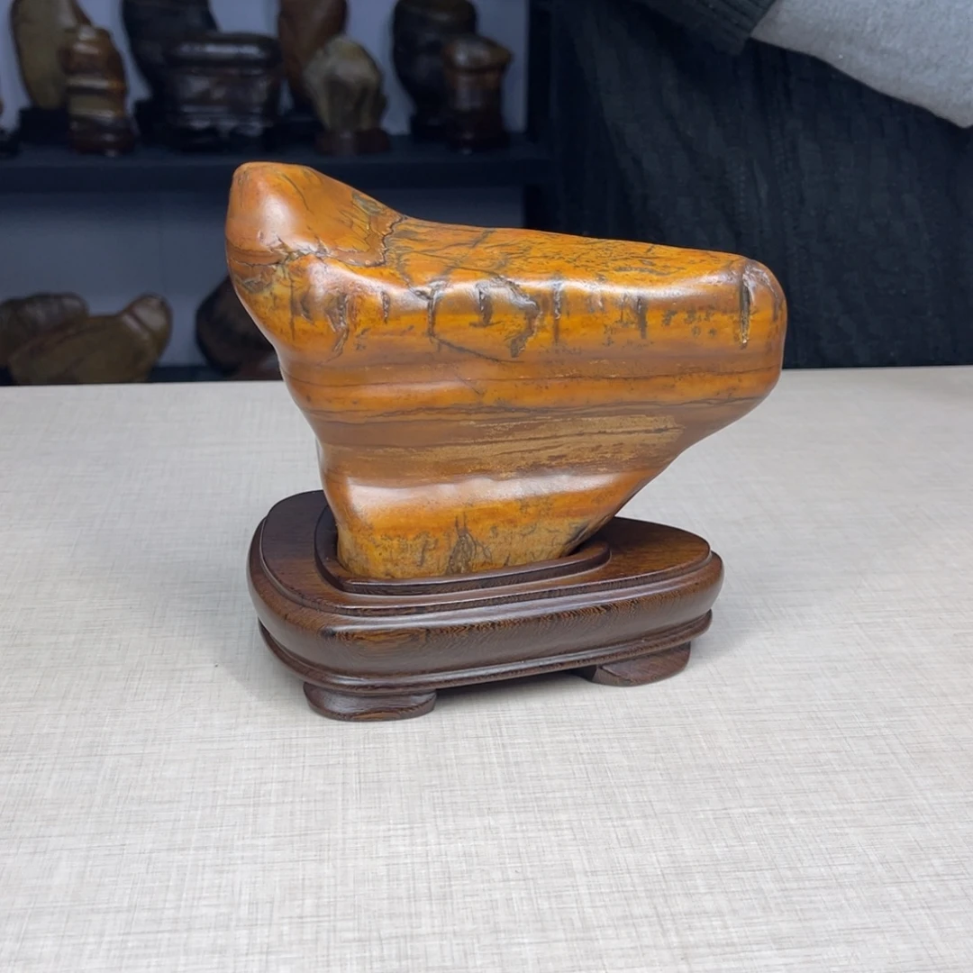 石材广西大化彩玉石配底座