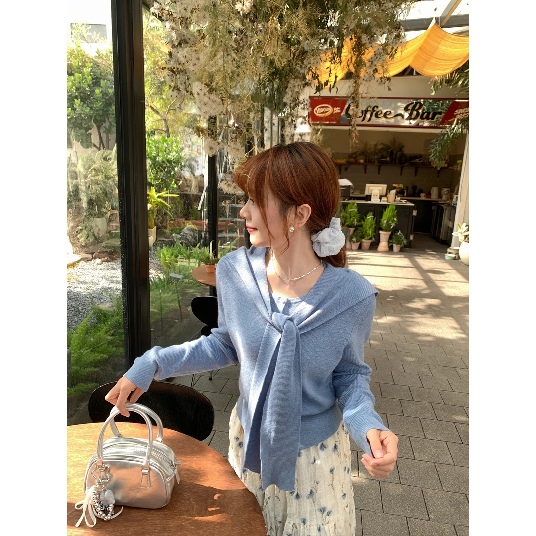 切糕【雪国情书】小个子上衣女设计感时尚长袖气新款小众洋气毛衣